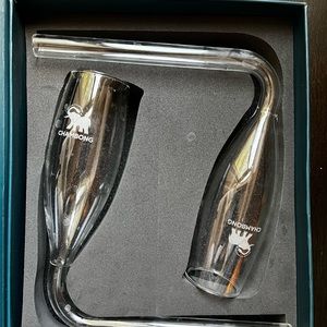 Chambong // glass champagne flutes, set of two